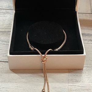 Disney World Pandora Parks Exclusive Rose Gold Charm Sliding Bracelet